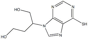 2-(6-Mercapto-9H-purin-9-yl)-1,4-butanediol 结构式