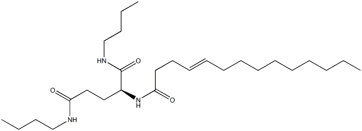 N2-(4-Tetradecenoyl)-N1,N5-dibutylglutaminamide 结构式