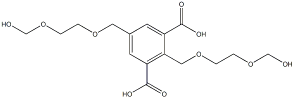 2,5-Bis(6-hydroxy-2,5-dioxahexan-1-yl)isophthalic acid 结构式