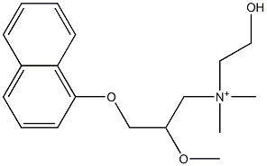 3-(1-Naphthalenyloxy)-2-methoxy-N-(2-hydroxyethyl)-N,N-dimethylpropan-1-aminium 结构式