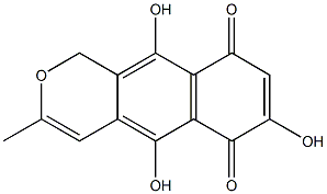 5,7,10-Trihydroxy-3-methyl-1H-naphtho[2,3-c]pyran-6,9-dione 结构式