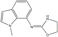 1-Methyl-7-(oxazolidin-2-ylideneamino)-1H-indole 结构式