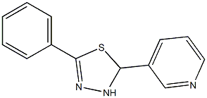 5-(Phenyl)-2,3-dihydro-2-(3-pyridinyl)-1,3,4-thiadiazole 结构式