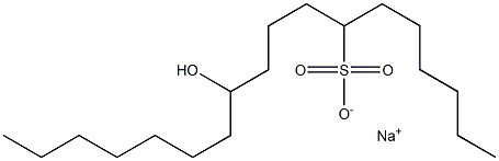 11-Hydroxyoctadecane-7-sulfonic acid sodium salt 结构式