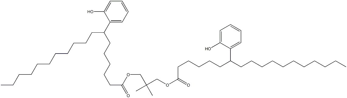 Bis[7-(2-hydroxyphenyl)stearic acid]2,2-dimethylpropane-1,3-diyl ester 结构式