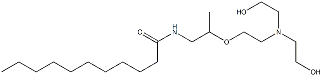 N-[2-[2-[Bis(2-hydroxyethyl)amino]ethoxy]propyl]undecanamide 结构式