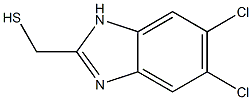 5,6-Dichloro-2-(mercaptomethyl)-1H-benzimidazole 结构式