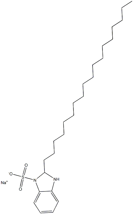 2,3-Dihydro-2-octadecyl-1H-benzimidazole-1-sulfonic acid sodium salt 结构式