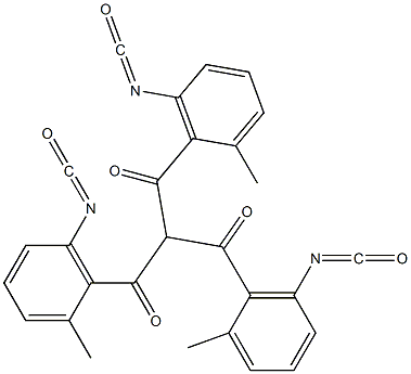 Tris(2-methyl-6-isocyanatobenzoyl)methane 结构式