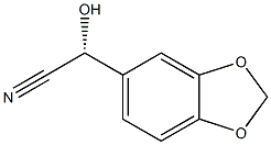 (R)-(1,3-Benzodioxole-5-yl)hydroxyacetonitrile 结构式