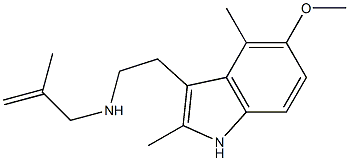 5-Methoxy-2,4-dimethyl-N-(2-methyl-2-propenyl)-1H-indole-3-ethanamine 结构式