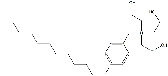 4-Dodecyl-N,N,N-tris(2-hydroxyethyl)benzenemethanaminium 结构式