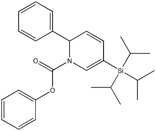 1,2-Dihydro-2-phenyl-5-(triisopropylsilyl)pyridine-1-carboxylic acid phenyl ester 结构式