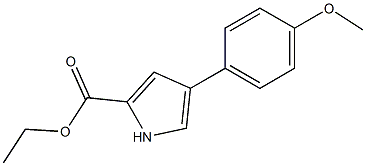 4-(4-Methoxyphenyl)-1H-pyrrole-2-carboxylic acid ethyl ester 结构式