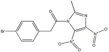 2-Methyl-4,5-dinitro-1-[2-(4-bromophenyl)-1-oxoethyl]-1H-imidazole 结构式