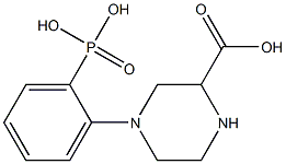 2-[3-Carboxy-1-piperazinyl]phenylphosphonic acid 结构式