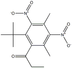 1-tert-Butyl-3,5-dimethyl-6-propanoyl-2,4-dinitrobenzene 结构式