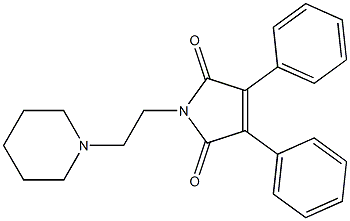 3,4-Diphenyl-1-(2-piperidinoethyl)-1H-pyrrole-2,5-dione 结构式