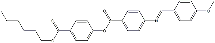 4-[4-(4-Methoxybenzylideneamino)benzoyloxy]benzoic acid hexyl ester 结构式