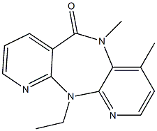 4,5-Dimethyl-11-ethyl-5,11-dihydro-6H-dipyrido[3,2-b:2',3'-e][1,4]diazepine-6-one 结构式