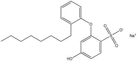 5-Hydroxy-2'-octyl[oxybisbenzene]-2-sulfonic acid sodium salt 结构式