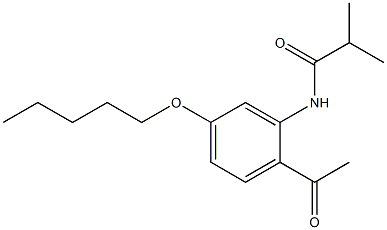 N-(2-Acetyl-5-pentyloxyphenyl)-2-methylpropanamide 结构式