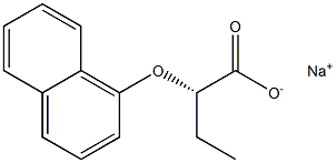 [S,(+)]-2-(1-Naphtyloxy)butyric acid sodium salt 结构式