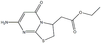 2,3-Dihydro-7-amino-5-oxo-5H-thiazolo[3,2-a]pyrimidine-3-acetic acid ethyl ester 结构式