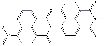 N-(2,3-Dihydro-2-methyl-1,3-dioxo-1H-benzo[de]isoquinoline-6-yl)-4-nitro-1,8-naphthalenedicarboximide 结构式