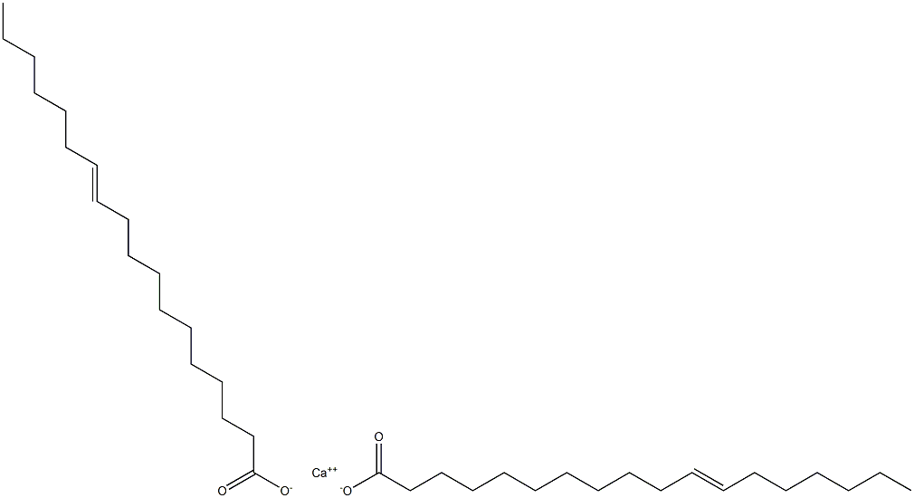 Bis[(E)-11-octadecenoic acid]calcium salt 结构式