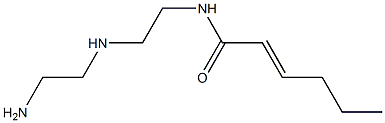 N-[2-[(2-Aminoethyl)amino]ethyl]-2-hexenamide 结构式