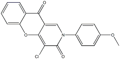 2-(4-Methoxyphenyl)-4-chloro-2H-[1]benzopyrano[3,2-c]pyridine-3,10-dione 结构式