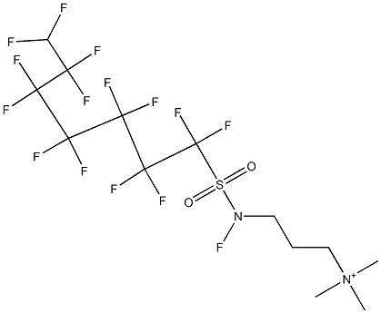 3-(Pentadecafluoroheptylsulfonylamino)propyltrimethylaminium 结构式