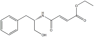 (E)-4-[(S)-1-Benzyl-2-hydroxyethylamino]-4-oxo-2-butenoic acid ethyl ester 结构式