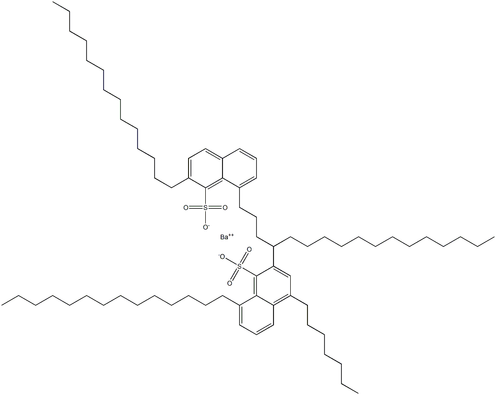 Bis(2,8-ditetradecyl-1-naphthalenesulfonic acid)barium salt 结构式