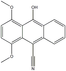 1,4-Dimethoxy-10-hydroxyanthracene-9-carbonitrile 结构式