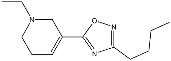 3-Butyl-5-[(1,2,5,6-tetrahydro-1-ethylpyridin)-3-yl]-1,2,4-oxadiazole 结构式