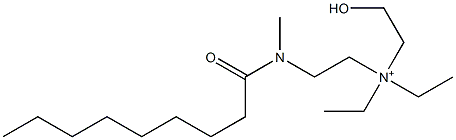 N,N-Diethyl-N-(2-hydroxyethyl)-2-(N-nonanoyl-N-methylamino)ethanaminium 结构式