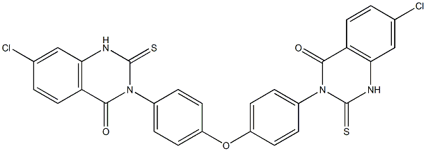 3,3'-[Oxybis(4,1-phenylene)]bis[1,2-dihydro-7-chloro-2-thioxoquinazolin-4(3H)-one] 结构式