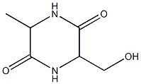 3-Hydroxymethyl-6-methyl-2,5-piperazinedione 结构式