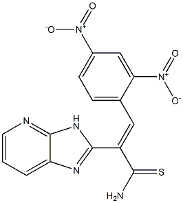 2-(2,4-Dinitrophenyl)-1-[3H-imidazo[4,5-b]pyridin-2-yl]ethenecarbothioamide 结构式