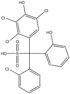 (2-Chlorophenyl)(2,3,5-trichloro-4-hydroxyphenyl)(2-hydroxyphenyl)methanesulfonic acid 结构式