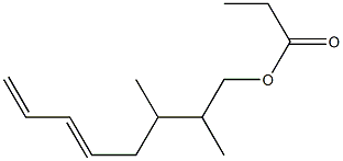 Propionic acid 2,3-dimethyl-5,7-octadienyl ester 结构式