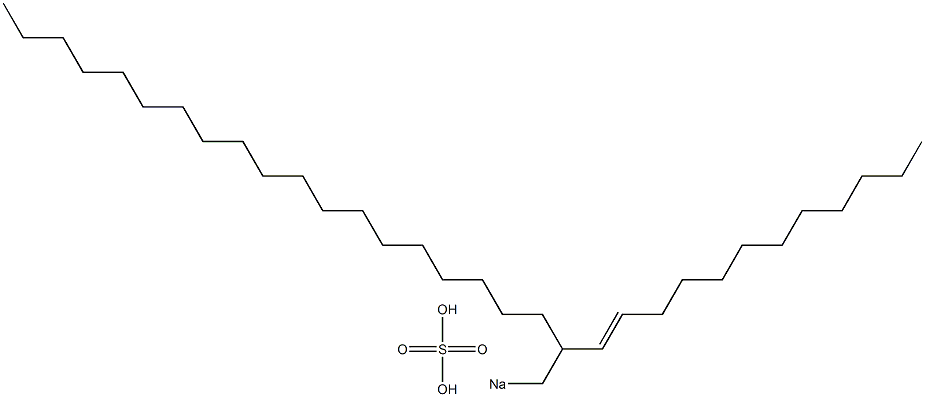 Sulfuric acid 2-(1-dodecenyl)henicosyl=sodium ester salt 结构式