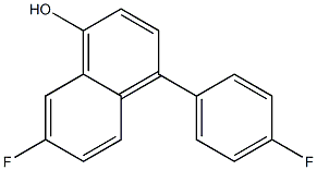 4-(4-Fluorophenyl)-7-fluoronaphthalen-1-ol 结构式