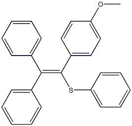 1-(4-Methoxyphenyl)-1-phenylthio-2,2-diphenylethene 结构式