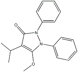 1,2-Diphenyl-4-isopropyl-3-methoxy-3-pyrazolin-5-one 结构式