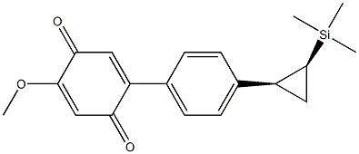 3-[4-[(1S,2S)-2-(Trimethylsilyl)cyclopropyl]phenyl]-6-methoxy-1,4-benzoquinone 结构式