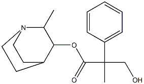 (-)-3-Hydroxy-2-methyl-2-phenylpropionic acid 2-methyl-3-quinuclidinyl ester 结构式