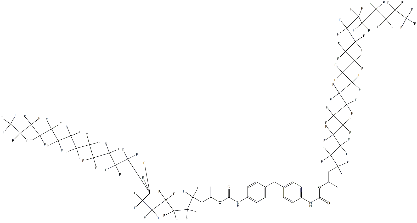 4,4'-Methylenebis[N-[1-methyl-2-(hentetracontafluoroicosyl)ethyl]oxycarbonylaniline] 结构式